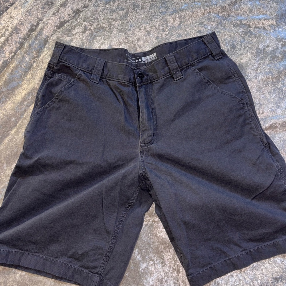 Carhartt Men's Dark Gray Flat Front Shorts